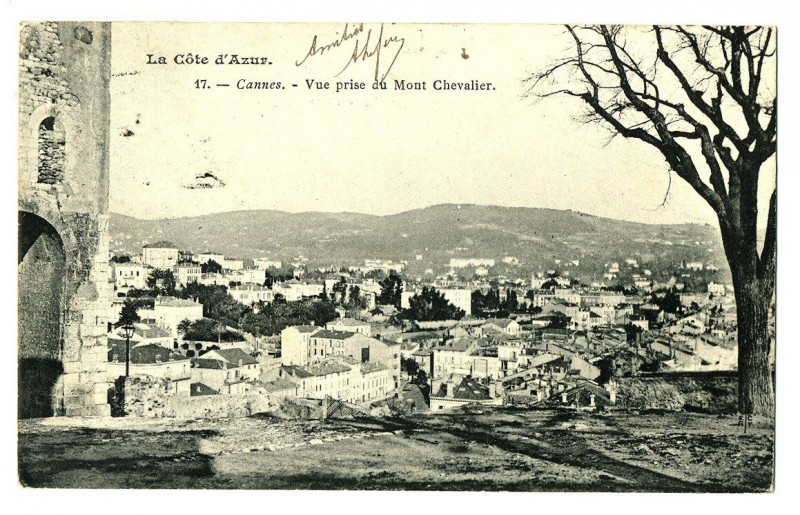Carte postale ancienne Alpes-Maritimes cannes Vue prise du Mont Chevalier à Cannes