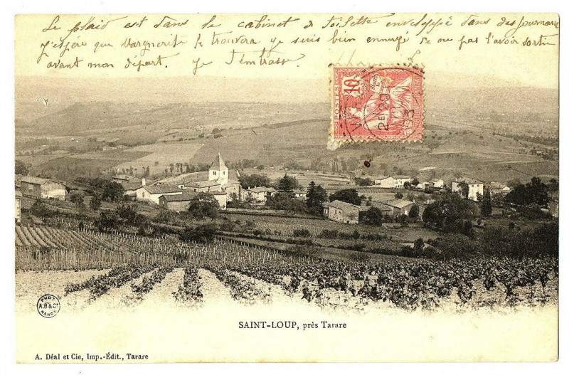 Carte postale ancienne Rhône Saint-loup près de Tarare à Tarare