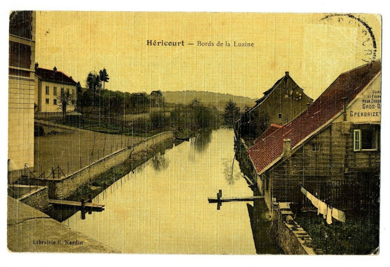 Carte postale ancienne Haute-Saone Héricourt Bords de la Luzine à Héricourt