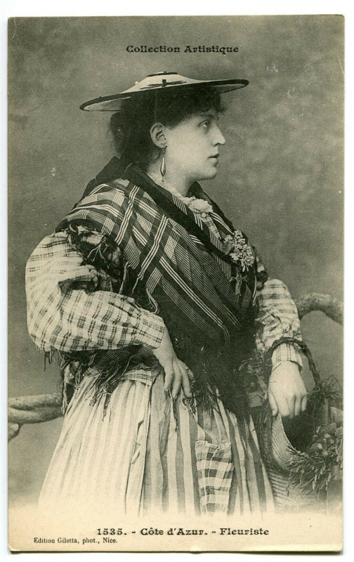 Carte postale ancienne Alpes-Maritimes Côte d'Azur Fleuriste