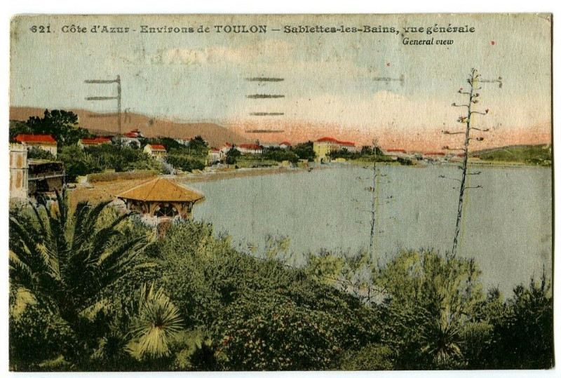 Carte postale ancienne Var Sablettes-les-Bains Vue générale