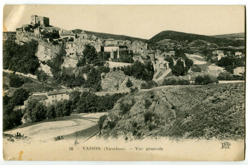 Carte postale ancienne Vaucluse Vaison vue générale