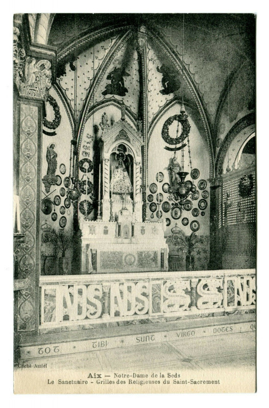 Carte postale ancienne Bouche du Rhône Aix-en-provence Notre-dame de la Seds Sanctuaire à Aix-en-Provence