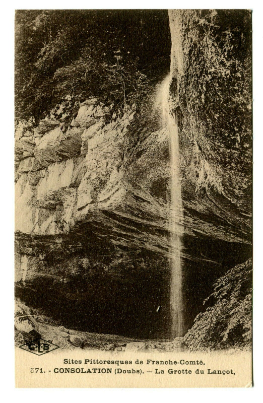 Carte postale ancienne Doubs Consolation La Grotte du Lançot à Doubs