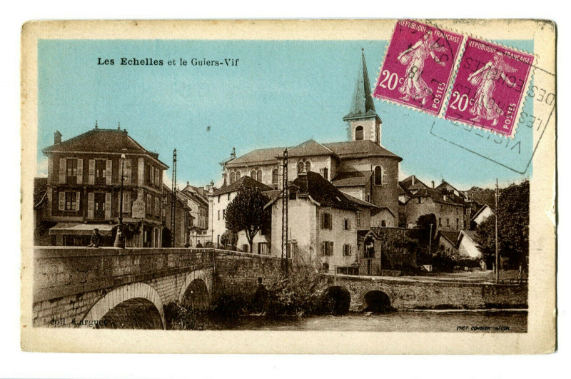 Carte postale ancienne Savoie Les Echelles et Le Guiers vif
