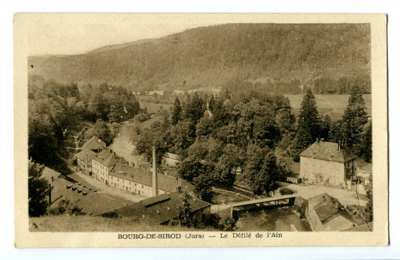 Carte postale ancienne Jura Bourg-de-Sirod Le défilé de l'Ain à Bourg-de-Sirod