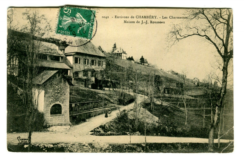 Carte postale ancienne Savoie Environs de Chambéry Les Charmettes Maison J.J Rousseau à Chambéry