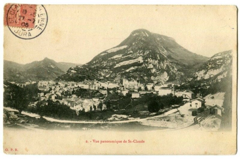 Carte postale ancienne Jura Saint-Claude vue Panoramique à Saint-Claude
