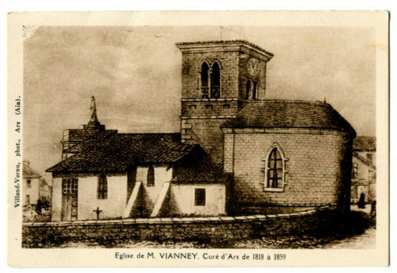 Carte postale ancienne Ain Eglise de M. Vianney Curé d'Ars Illustration