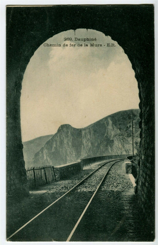 Carte postale ancienne Isère Chemin de fer de la Mure à La Mure