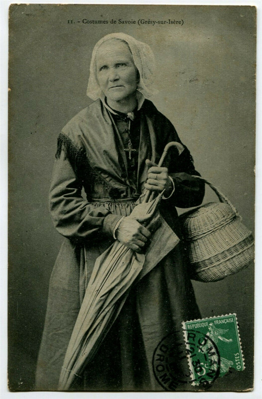 Carte postale ancienne Savoie Grésy-sur-Isère Costumes de savoie à Grésy-sur-Isère