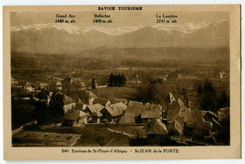 Carte postale ancienne Savoie Environs de St-Pierre d'Albigny Saint-Jean-de-la-Porte à Saint-Jean-de-la-Porte