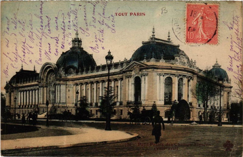 Carte postale ancienne Tout Paris 8e 726 Petit Palais des Champs Elysées F. Fleury à Paris 8e