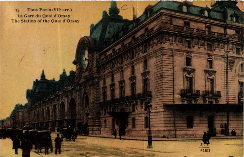Carte postale ancienne La Gare du Quai d'Orsay à Paris 7e