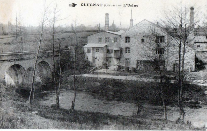 Carte postale ancienne Clugnat L'Usine à Clugnat
