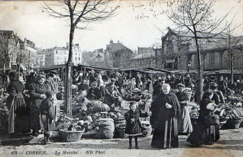 Carte postale ancienne Corbeil Le Marche (Belle Animation
