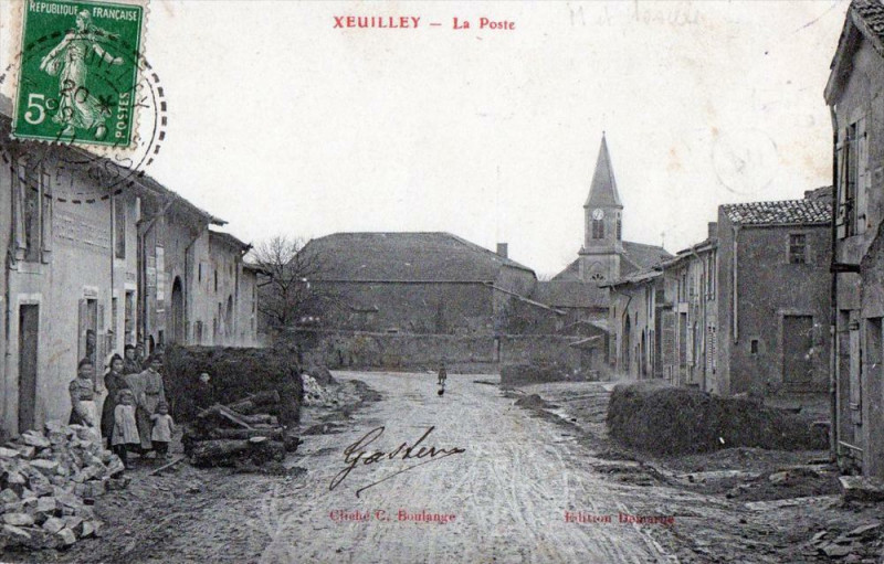Carte postale ancienne Xeuilley La Poste (cpa animée à Xeuilley