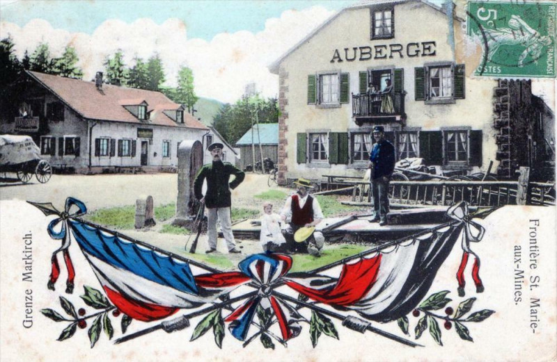 Carte postale ancienne Frontiere St.marie Aux Mines Grenze Markirch