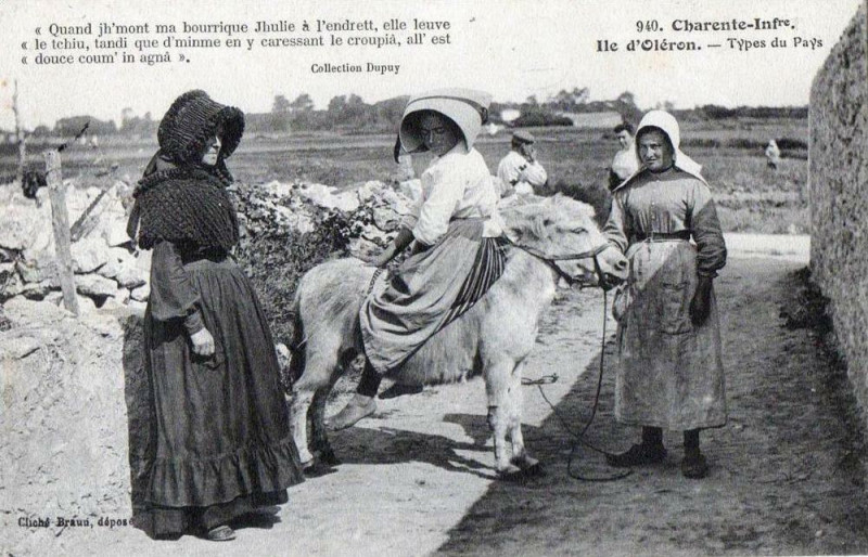 Carte postale ancienne Ile d´Oléron Type du Pays  (Gros Plan
