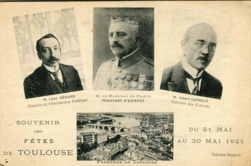 Carte postale ancienne Toulouse Souvenir Des Fetes De Toulouse Du 21 Mai Au 30 Mai 1921 à Toulouse