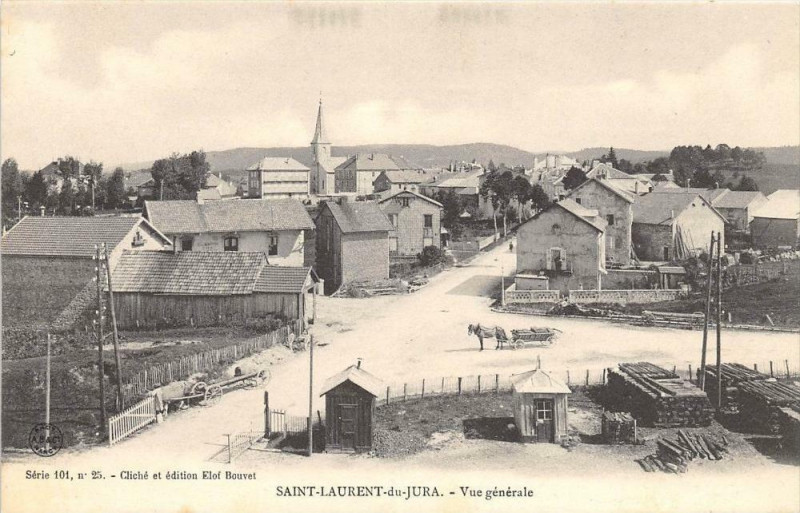 Carte postale ancienne Saint Laurent Du Jura Vue Generale