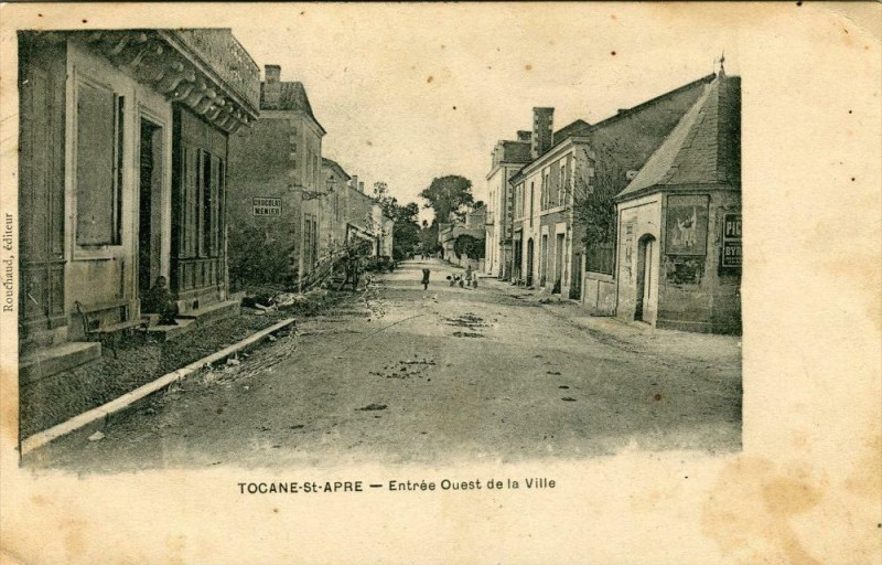 Carte postale ancienne Tocane Saint-Apre Entree Ouest De La Ville