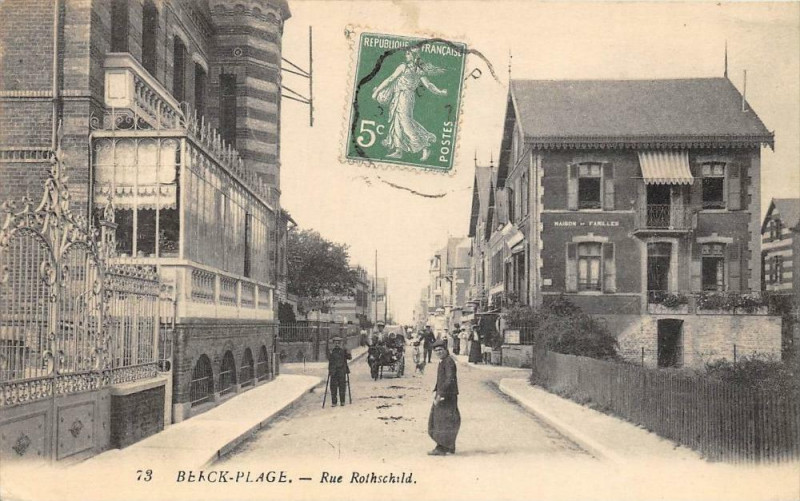 Carte postale ancienne Berck Plage Rue Rotschild à Berck