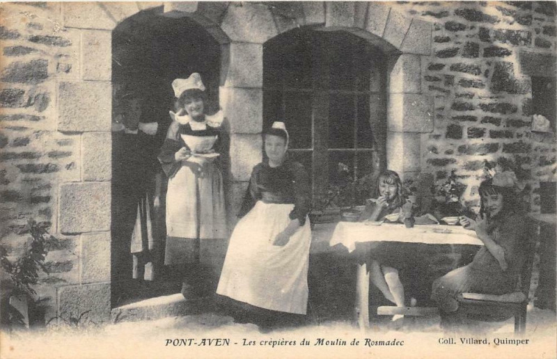 Carte postale ancienne Pont Aven Les Crepieres Du Moulin De Rosmadec (cpa rare Gros Plan à Pont-Aven