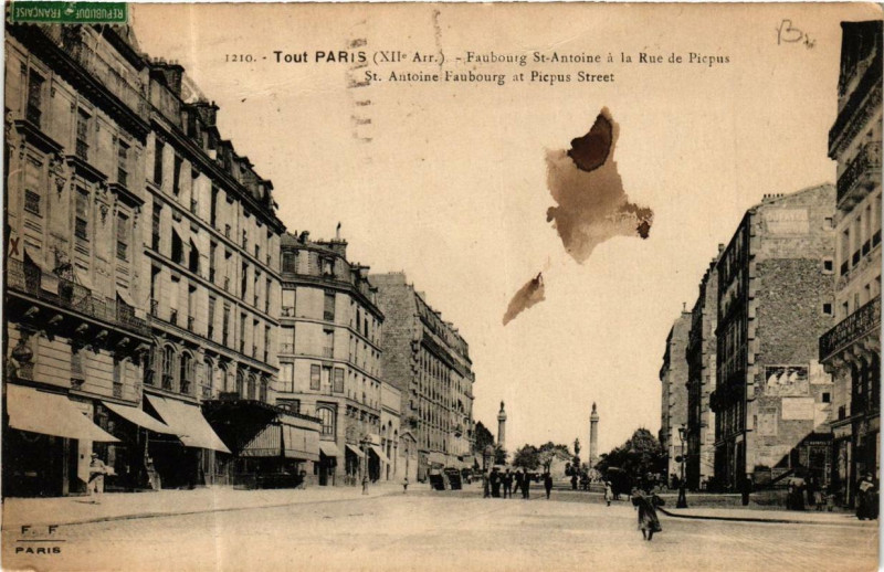 Carte postale ancienne Tout Paris 12e 1210 Fb Saint-Antoine a la Rue de Picpus F. Fleury à Paris 12e