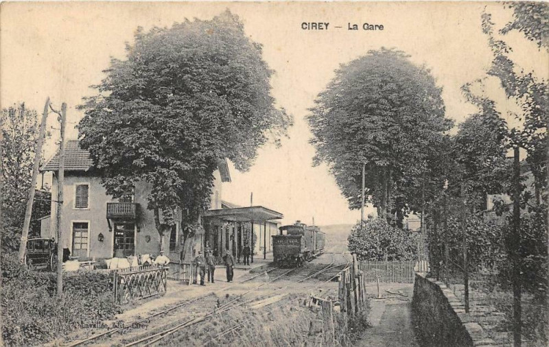 Carte postale ancienne Cirey La Gare (Train En Gare