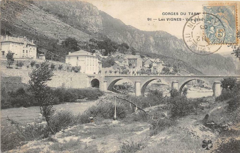Carte postale ancienne Les Vignes Vue Generale