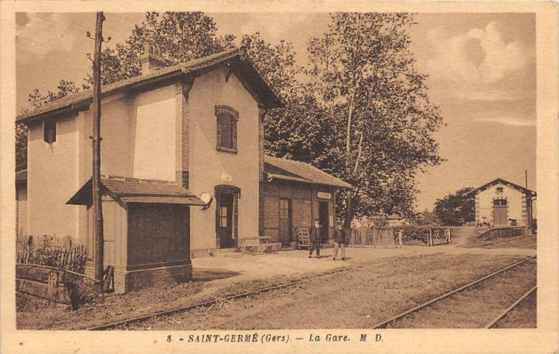 Carte postale ancienne Saint Germe La Gare