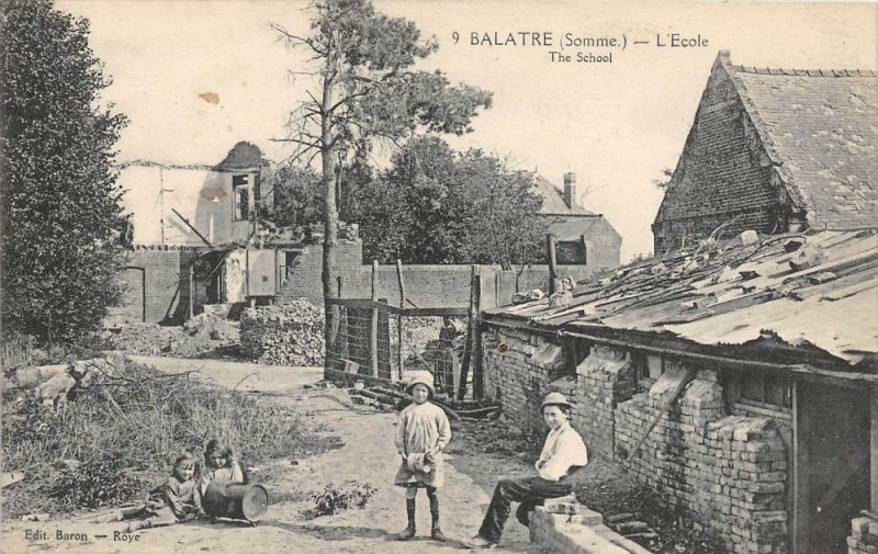 Carte postale ancienne Balatre L'Ecole (cpa pas courante à Balâtre