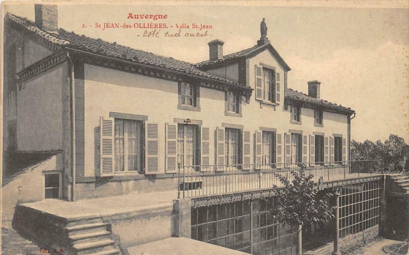 Carte postale ancienne Saint Jean Des Ollieres Villa Saint-Jean