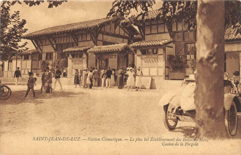 Carte postale ancienne Saint Jean De Luz Le Plus Bel Etablissement Des Bains De Mer Casino De La à Saint-Jean-de-Luz