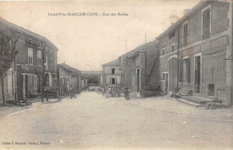 Carte postale ancienne Pagny Blanche Cote Rue Des Halles