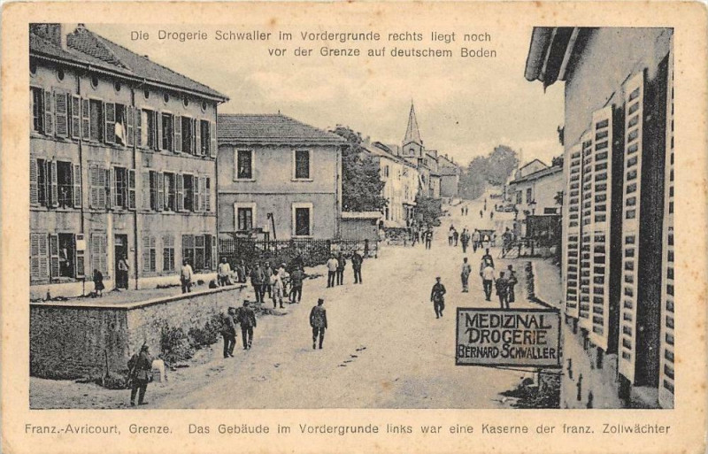 Carte postale ancienne Avricourt Grenze à Avricourt