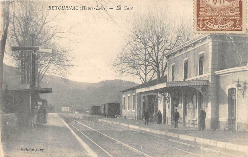 Carte postale ancienne Retournac La Gare à Retournac