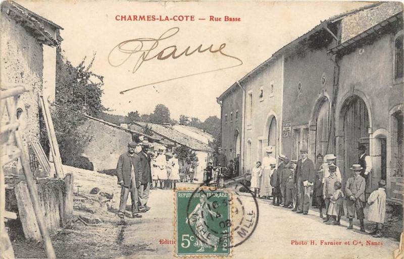 Carte postale ancienne Charmes La Cote Rue Basse (Pas Courante