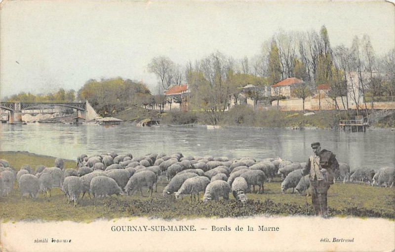 Carte postale ancienne Bords de la Marne à Gournay-sur-Marne