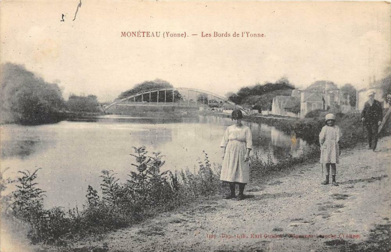 Carte postale ancienne Moneteau Les Bords De L'Yonne à Monéteau
