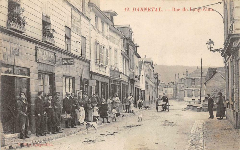Carte postale ancienne Darnetal Rue De Long Paon à Darnétal