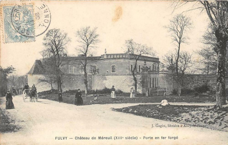 Carte postale ancienne Fulvy Chateau Mereul Porte Fer Forge à Fulvy