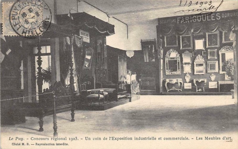 Carte postale ancienne Le Puy Concours Regional 1903 Un Coin De L'Exposition Industrielle Et Com