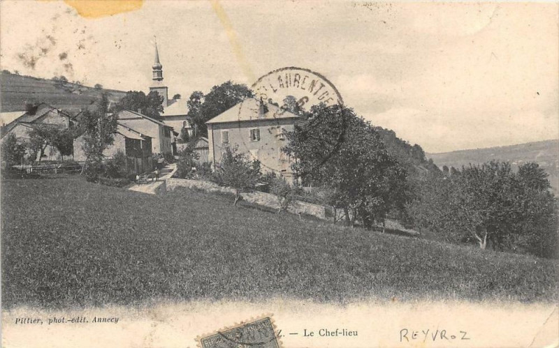 Carte postale ancienne Reyvroz Le Chef Lieu à Reyvroz