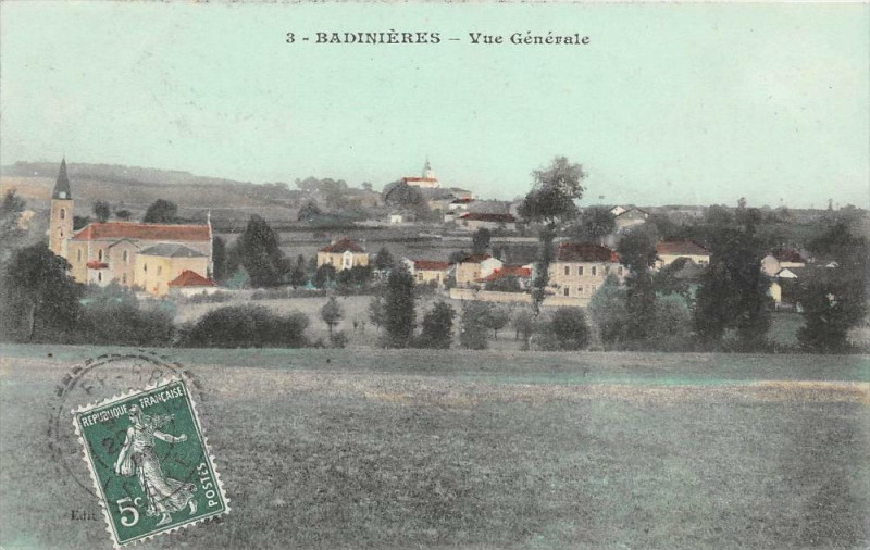 Carte postale ancienne Badinieres Vue Generale