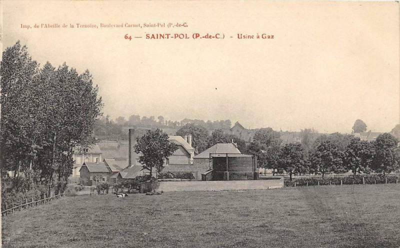 Carte postale ancienne Saint Pol L'Usine A Gaz