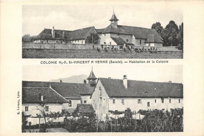 Carte postale ancienne Yenne Colonie N.d.st Vincent A Yenne Habitation De La Colonie à Yenne