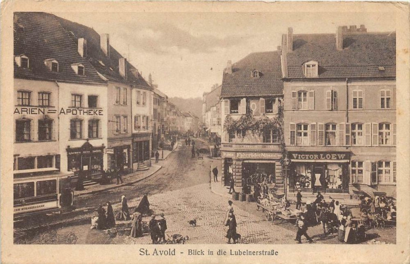 Carte postale ancienne Saint Avold Blick In Die Lubelnerstrasse à Saint-Avold