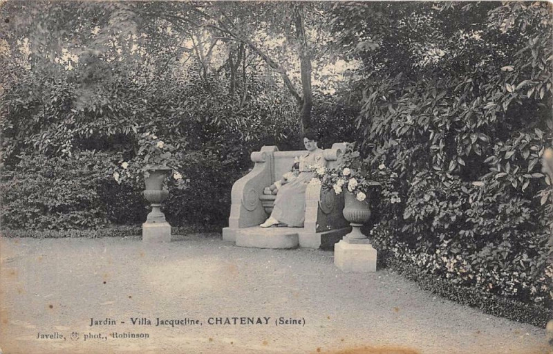 Carte postale ancienne Chatenay Villa Jacqueline Jardin (cliché pas courant